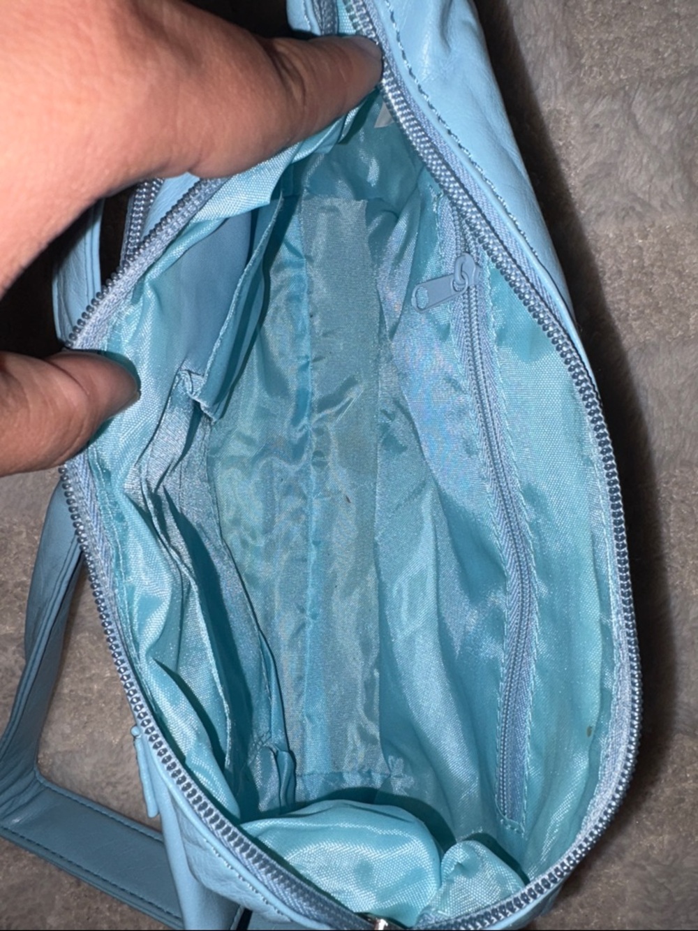 Light Blue Women’s Shoulder Bag - Picture 3 of 3